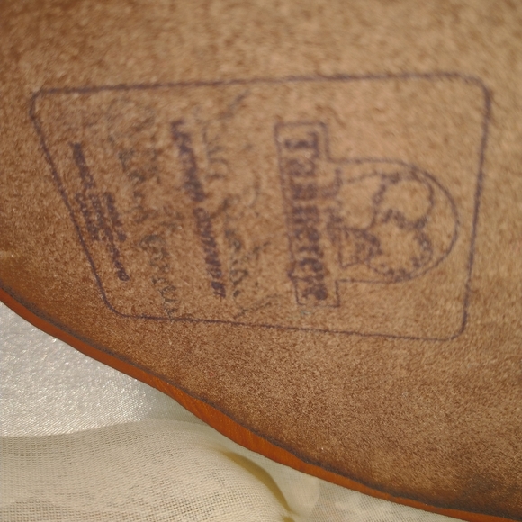 TANNEREYE LEATHER OVER WOOD DECOY DUCK(PLEASE SEE WOODEN TAIL IS BROKEN) - Picture 7 of 15